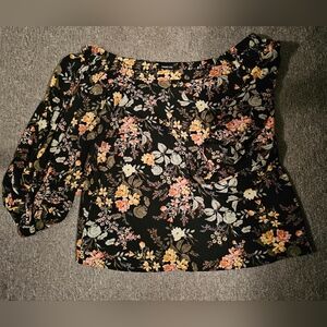 Off the Shoulder Floral Blouse